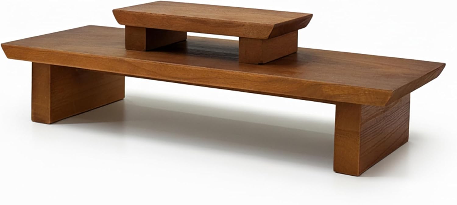 Minimal solid wood low table for calm and mindful interiors